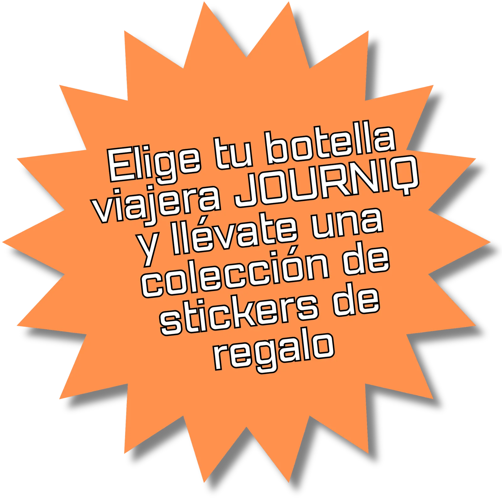 Elige tu botella viajera JOURNIQ y llévate una colección de stickers de regalo